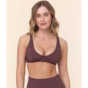 NWT Andie The Mila Bikini Top - Eco Nylon - Mink Size MMINK / M